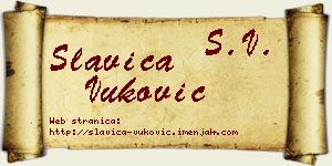 Slavica Vuković vizit kartica